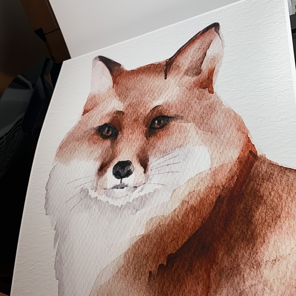 Watercolor Fox Portrait Wall Art Print Poster Unframed - Picture 13 of 15